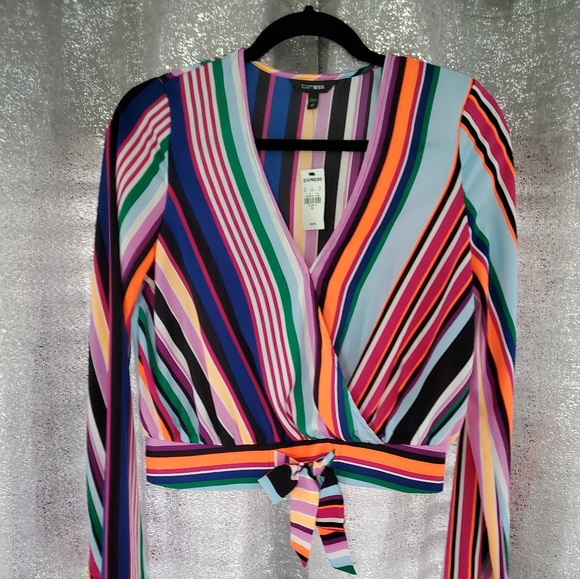 Express Surplice Wrap Blouse - Picture 3 of 5